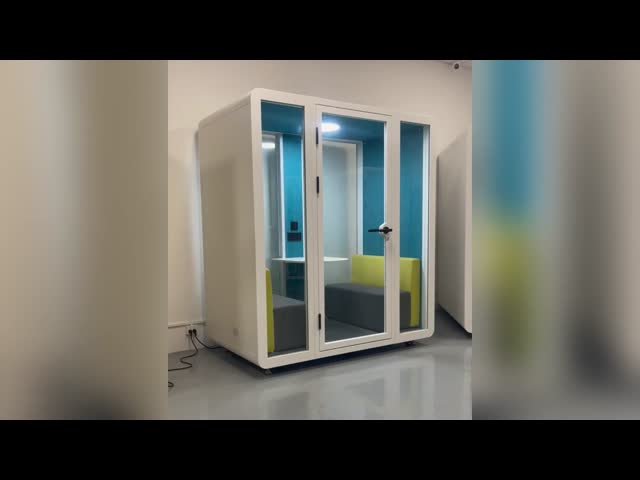 Portable Soundproof Office Pod with STC 35-45 dB and 5 Year Warranty for 2-4 People
