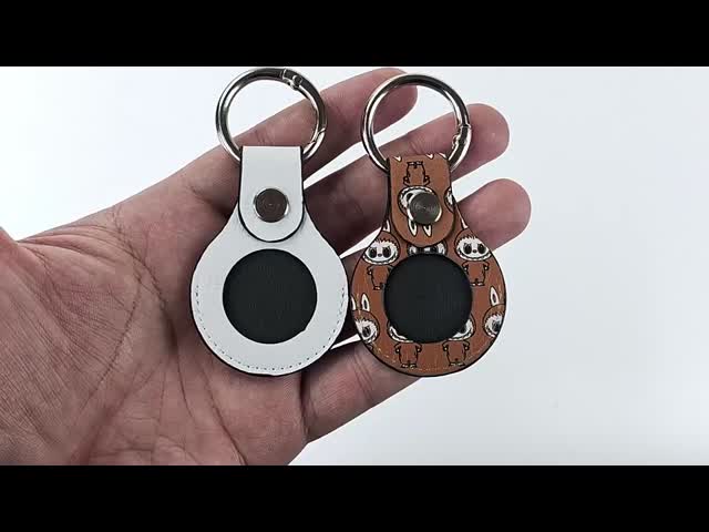 Custom Sublimation Leather Blanks Apple Airtag Tracker Locator Tracker Anti Lost Tracking Device