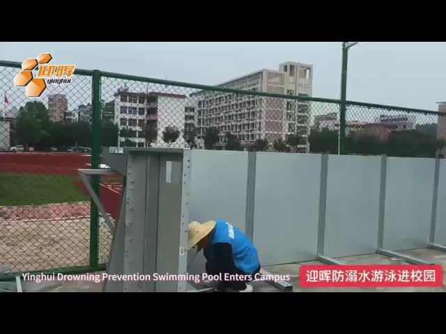 Competition Indoor Swimming Pool 50x25x2M Zn-Al-Mg Steel Frame Swimming Pool