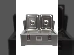 China Insulated Plastic Ice Transport Cube Storage Box Ice Caddy Cart 125L UV-resistant supplier