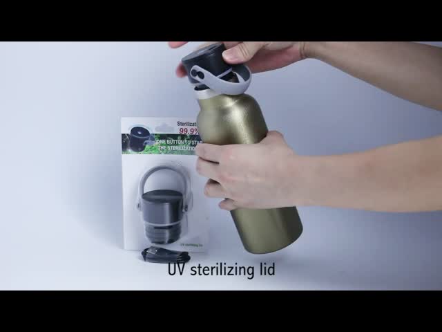 Customized Ultraviolet UV-sterilized Stainless Steel Insulated Cup Outdoor Sports Handle Large-mouth Bottle Sterilized Insulated Cup By The Manufacturer