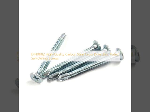 DIN18182 High-Quality Carbon Steel Cross Drive Zinc Plated Self-Drilling Screws