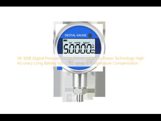 YK-100B Digital Pressure Gauge Advanced Micro Power Technology High Accuracy Long Battery Life Customizable Temperature Compensation