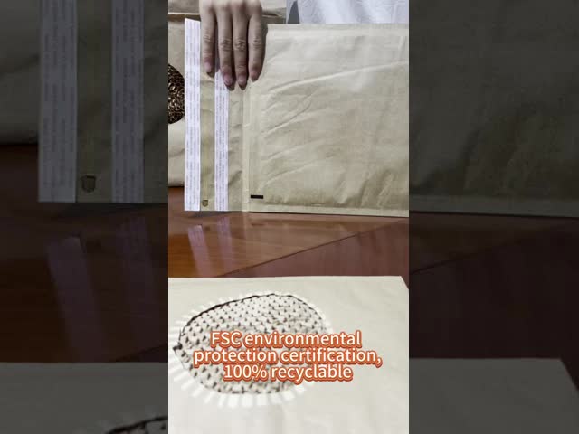 Honeycomb Paper Envelope Bags Eco Friendly 15x20cm Natural Brown Paper Mailing Bags