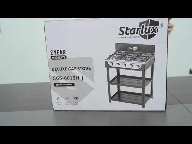 Manual Ignition Knob 5 Plate Gas Stove Heat Resistant Fuel Efficiency Five Burner Gas Cooktop