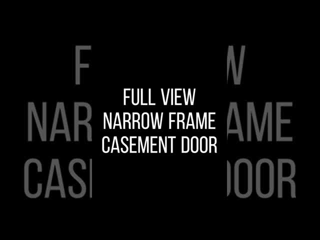 Aluminum Slim Frame Custom Casement Glass Door For Interior Bathroom