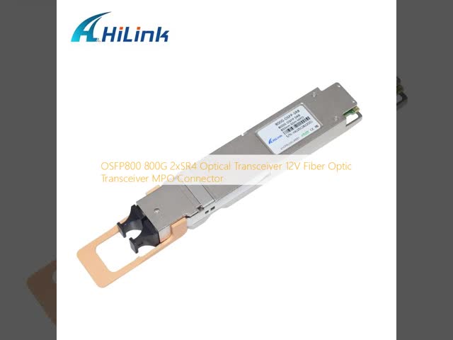 OSFP800 800G 2xSR4 Optical Transceiver 12V Fiber Optic Transceiver MPO Connector