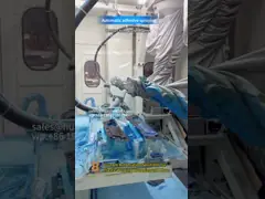 China Double Robots Edge Folding Machine Auto Wrapper Two Stations Trim Panel supplier