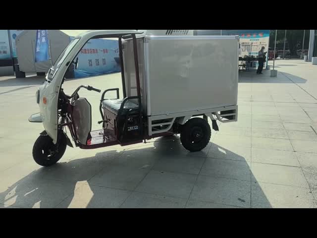 800w Eco Friendly réfrigéré électrique E Trike Cargo Avec système de refroidissement avancé vidéo
