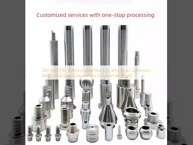 SS304 316L Titanium Alloy Brass Aluminum Alloy Long Slender Shafts For Medical Devices