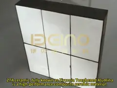 ZTA Ceramic Lining 1700°C Max Temperature 2000 MPa Strength