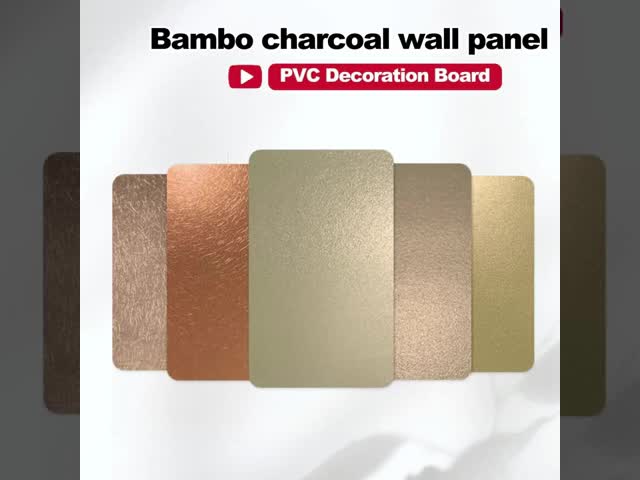 Environment Friendly Wood Veneer Metal PVC Panel Fireproof Bamboo Charcoal Board