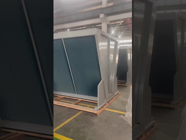 V-shaped top blow air condenser