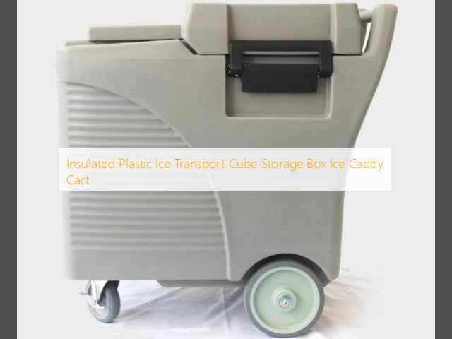 Insulated Plastic Ice Transport Cube Storage Box Ice Caddy Cart 125L UV-resistant