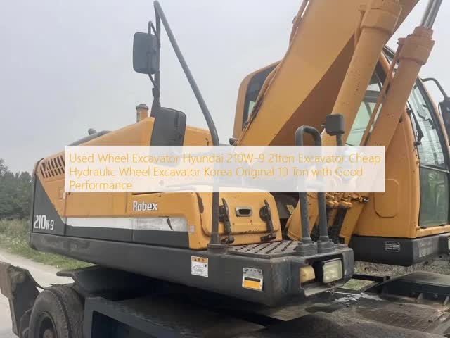 Used Wheel Excavator Hyundai 210W-9 21ton Excavator Cheap Hydraulic Wheel Excavator Korea Original 10 Ton with Good Performance