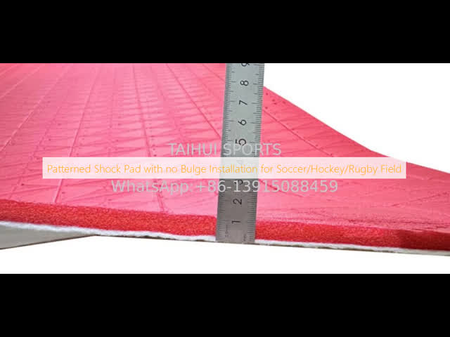 Patterned Shock Pad With No Bulge Installation For Soccer / Hockey / Rugby Field