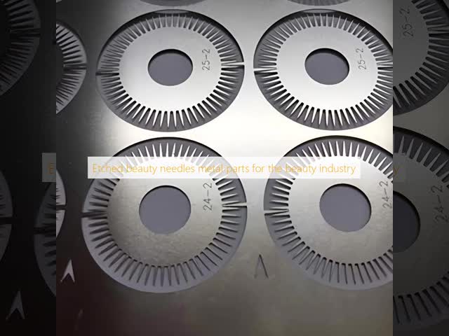 Etched beauty needles metal pins for the beauty industry