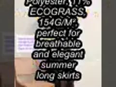 Lightweight Environmentally Friendly Fabric 154GSM Summer Clothes Fabric 89% Polyester 11% ECOGRASS