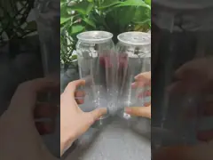 250ml 330ml 500ml PET Plastic Transparent Soda Drink Can For Beverage