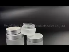 Customized Screw Top Glass Frosted Cream Jar Premium Look & Feel