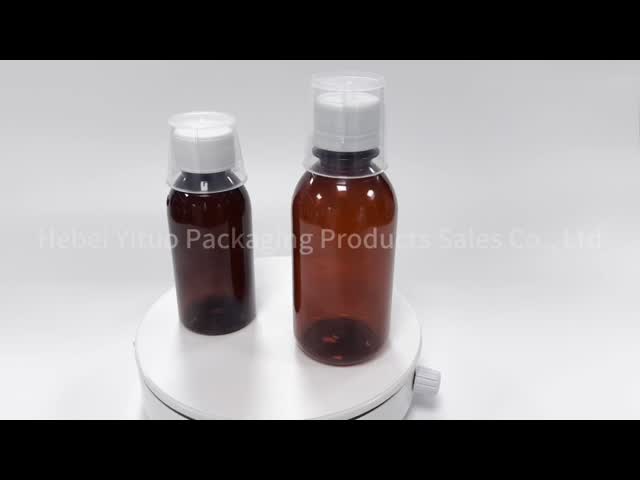 50ml 100ml Packer Amber Plastic Medicine Bottles Corrosion Resistance