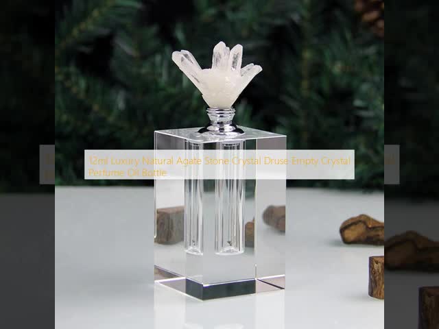 Vintage Crystal Perfume Bottle with Mini Bulb Spray Laser Engraved for Holiday Decoration