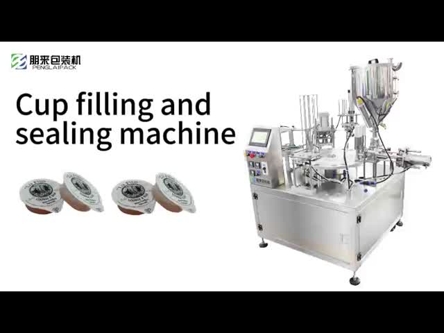 Double Head Automatic Filling Sealing Machine for Sauce Ketchup Paste Cup