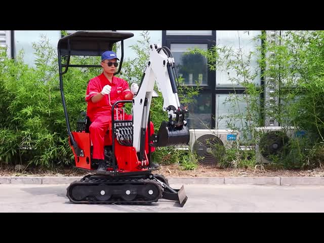 HT08 800kg Mini Excavator with 12HP Engine and 0.025m³ Bucket video