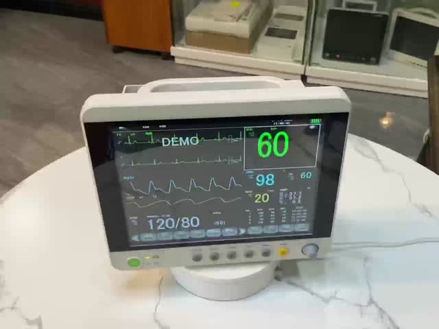 Multiparameter Electric Patient Monitor Medical Clinic Equipment Made of Durable Plastic