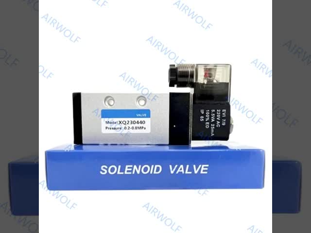 XQ Series Aluminum Pneumatic Solenoid Valve with 0.2-1.0MPa Operating Pressure -10~+60 ℃ Temperature Range and Multi-Voltage DC12V DC24V AC110V AC220V