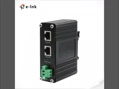 Industrial 10/100/1000Mbps 802.3at PoE+ Splitter Output Voltage 5VDC with Distance up to 100 meters