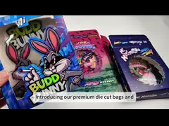 Custom 3.5g Mylar Bags for Snacks with Child-Resistant Box