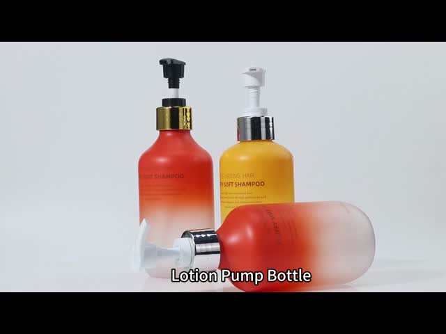 ISO 9001 Certified PET Plastic Pump Bottle with Customizable Capacity and Gradient Color for Shampoo and Body Wash