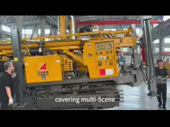 China Swing Speed 45-70rpm Crawler Water Well Drilling Rig Rotating Torque 6500-9000N.m Jacks Stroke 1.45m for Smooth Drilling supplier