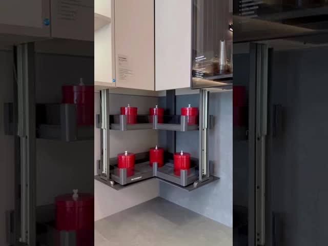 Seasoning Bottle Shelves Kitchen Organizers Magic Corner Smart Lifting Vertical Rising