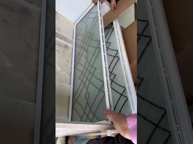 Customized Decorative glass with frame for entrance doors