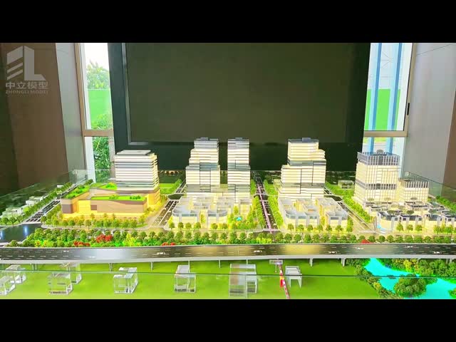 Customized Architectural Scale Model for Urban Planning Exhibition with LED Lights Used 3 D Technology