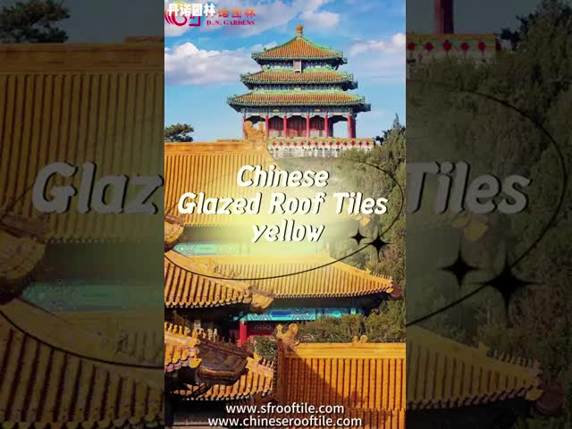 Chinatown Building Material Arch Roof Design Gold Glazed Chinese Orient Roof Tiles