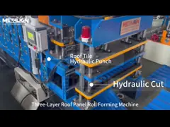 Flexible Metal Roof Making Machine with 0.3-0.8mm Thickness and 15-20m/min Speed video