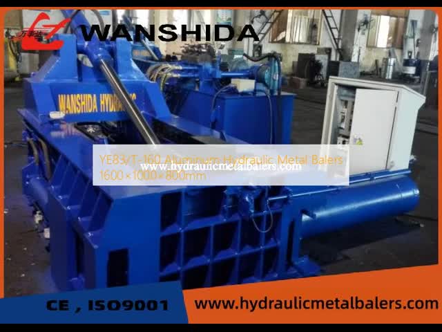 Aluminum Hydraulic Scrap Baling Press 1600×1000×800mm Metal Processing Machine