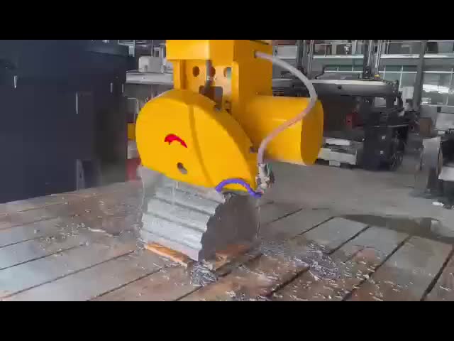 5 Axis PLC Bridge Cutting Machine Granite Quartz Marble Laser Stone Saw