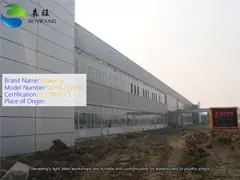 China Sliding Door Or Rolling Door Steel Structure Warehouse Designed for Working Scope Lifetime Over 50 Years supplier