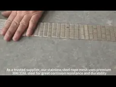 Galvanized 304 Stainless Steel Rope Mesh For Architectural Decoration