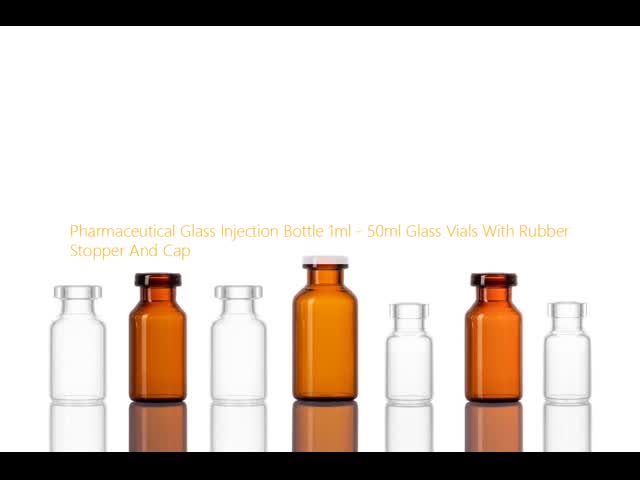 Pharmaceutical Glass Injection Bottle 1ml - 50ml Glass Vials With Rubber Stopper And Cap