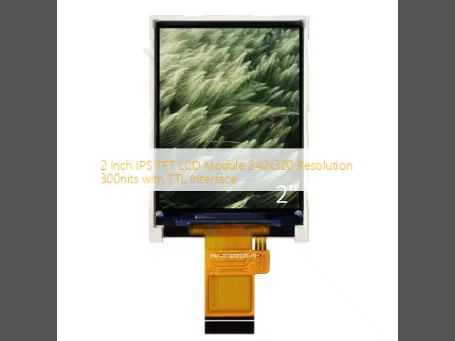 300nits IPS LCD Display 240x320 Resolution LCD TFT Panel 2 Inch With TTL Interface