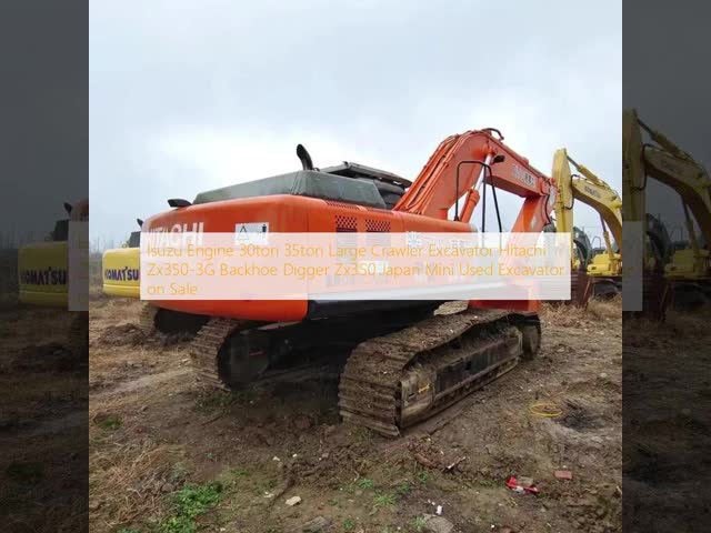 Isuzu Engine 30ton 35ton Large Crawler Excavator Hitachi Zx350-3G Backhoe Digger Zx350 Japan Mini Used Excavator on Sale