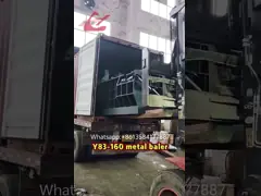 China 1350kN Force Scrap Metal Baler Scrap Bundle Machine Front Out Type supplier