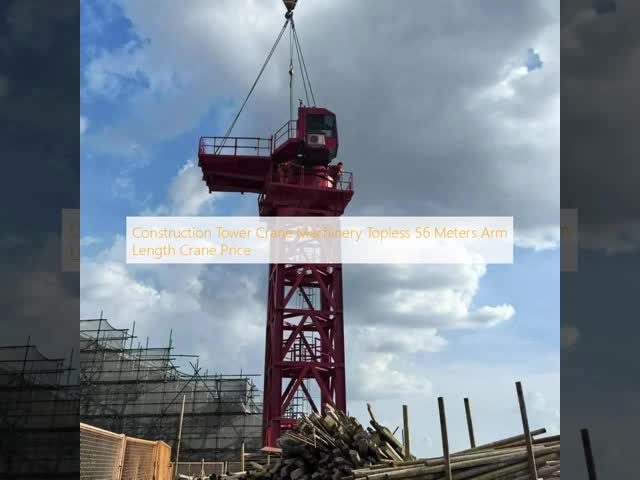 Construction Tower Crane Machinery Topless 56 Meters Arm Length Crane Price