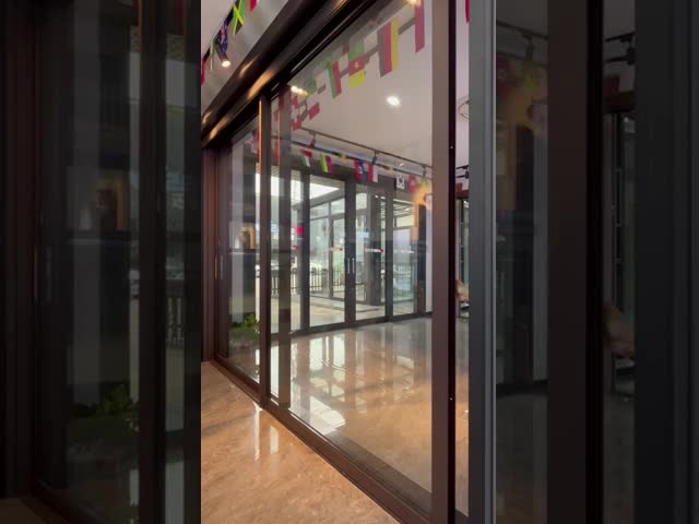 Broken Bridge System Double Glazed Aluminium Sliding Doors Heavy Duty