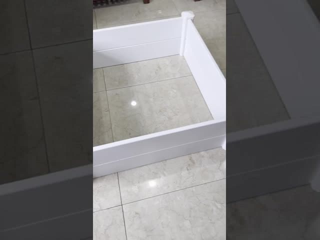 White Raised PVC Planter Box Comfortable Height Rot Resistant